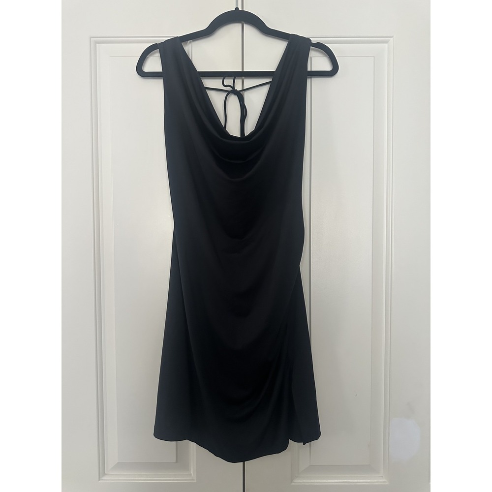 Princess Polly Dress Womens US 10 Black Cowl Neck Open‎ Back Mini Party Clubwear